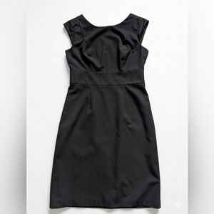 The Limited Black Cap-Sleeve Midi Sheath Dress